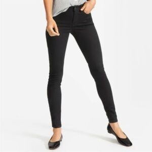 NWT Everlane Mid Rise Skinny Stretch Jeans Black 35
